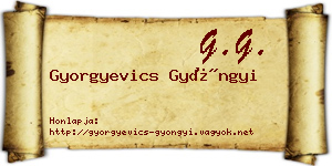 Gyorgyevics Gyöngyi névjegykártya