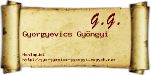 Gyorgyevics Gyöngyi névjegykártya