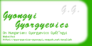 gyongyi gyorgyevics business card